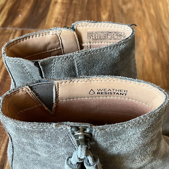 Vionic Gray Ankle Boots with Tassel Zipper - Picture 2 of 6